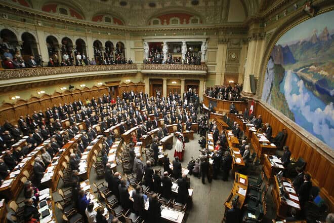 The Swiss Parliament in Bern, Dec. 10, 2008. Fabrice Coffrini/AFP via Getty Images.
