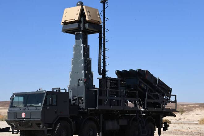 The SPYDER system, produced by RAFAEL, is among the many defensive arms that nations around the world are purchasing from Israeli companies. Credit: Courtesy of RAFAEL.