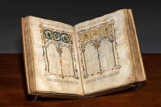 The Shem Tov Bible, Soria (Castile), 1312. Photo by Ardon Bar-Hama/Sotheby's.
