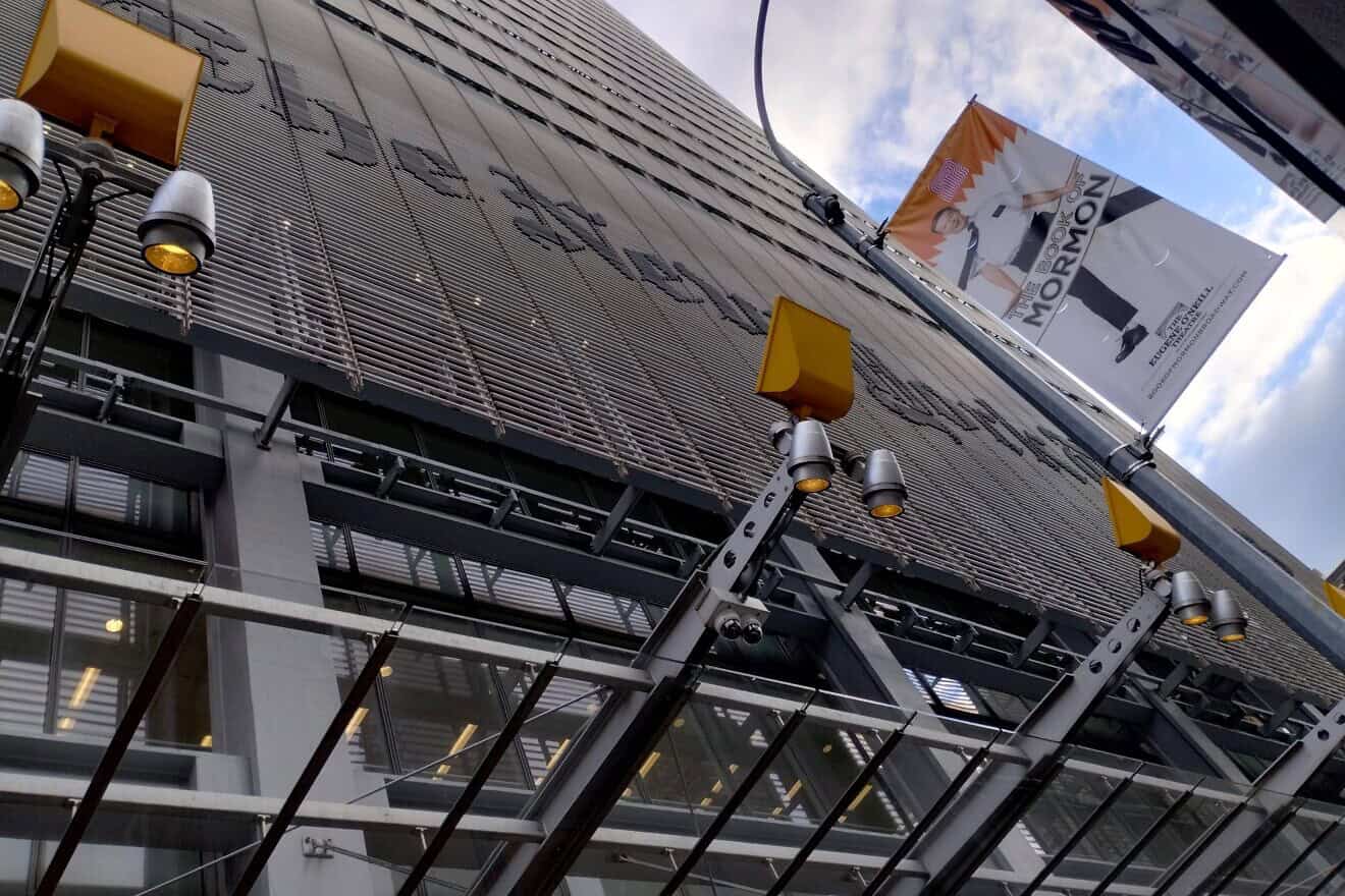 “The New York Times” building in Midtown Manhattan. Photo by Carin M. Smilk.