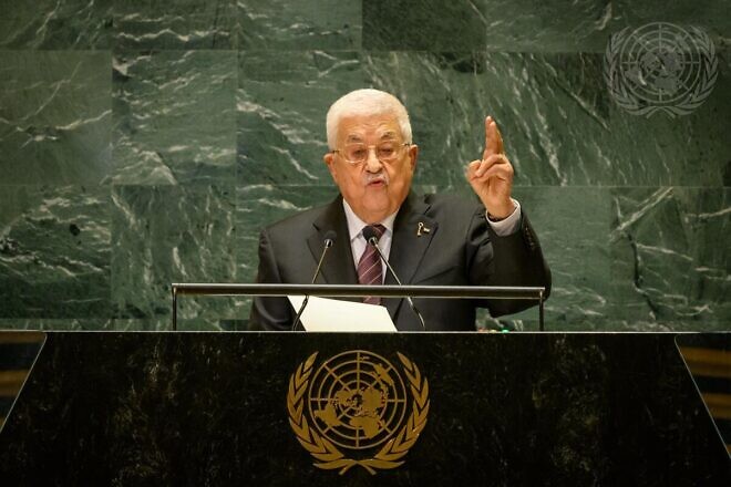 Palestinian Authority leader Mahmoud Abbas addresses the general debate of the U.N. General Assembly’s 79th session on Sept. 26, 2024. Credit: Loey Felipe/U.N. Photo.
