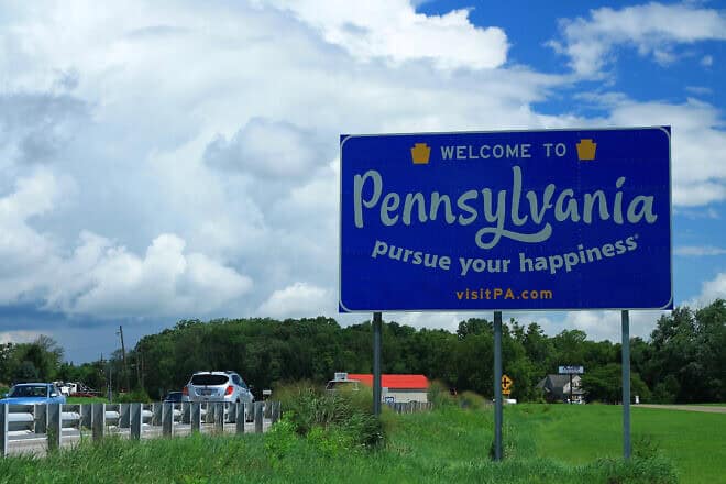 Pennsylvania sign on US1 North. Credit: Formulanone via Wikimedia Commons.
