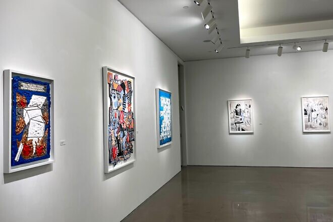 View of the exhibit "Resilience and Reflection: An Artistic Response to Oct. 7" at David Benrimon Fine Art in New York, on Sept. 11, 2024. Photo by Gabriella Gomperts.
