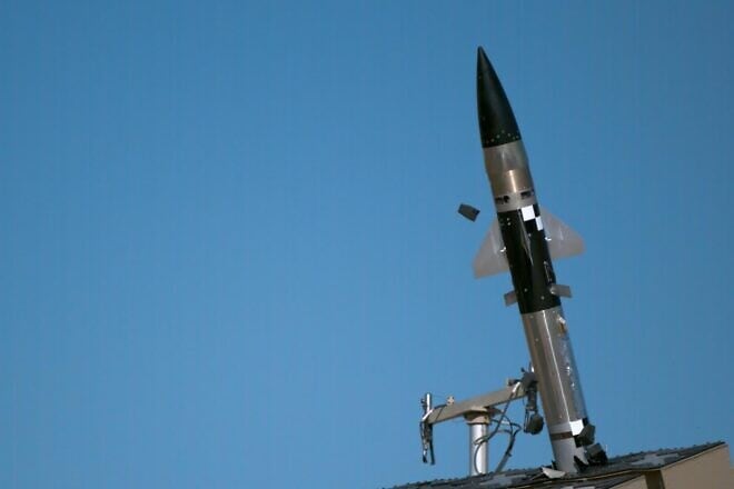 An Israeli Iron Dome interceptor. Credit: Israel Ministry of Defense Archives.