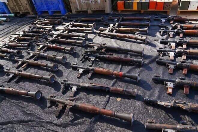 Hamas weaponry seized by Israeli troops in the Gaza Strip and the border area, Oct. 6, 2024. Credit: IDF.