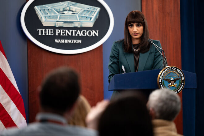 Deputy Pentagon Press Secretary Sabrina Singh conducts a press briefing at the Pentagon, Oct. 15, 2024. Credit: Joseph Clark/U.S. Department of Defense.