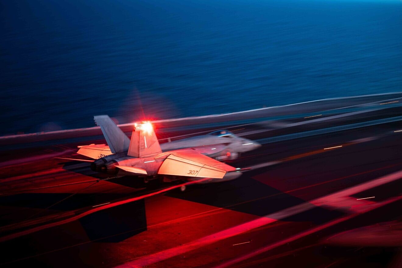 An F/A-18E Super Hornet, attached to the “Sunliners” of Strike Fighter Squadron (VFA) 81, lands on the flight deck of the Nimitz-class aircraft carrier USS Harry S. Truman (CVN 75), Oct. 18, 2024. Credit: Mass Communications Specialist 3rd Class Darren Cordoviz/U.S. Navy Photo.