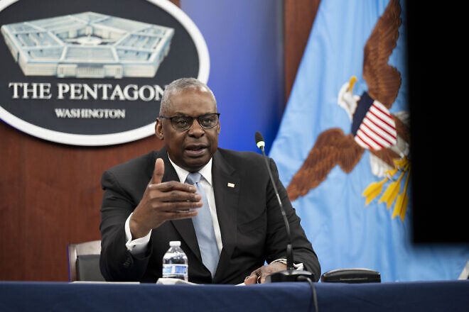 U.S. Secretary of Defense Lloyd Austin at a virtual roundtable discussion at the Pentagon, Oct. 10, 2024. Credit: U.S. Navy Petty Officer 1st Class Alexander Kubitza/U.S. Department of Defense.