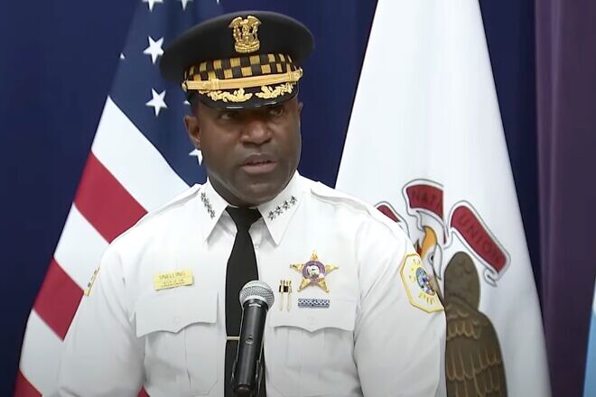 Larry Snelling, superintendent of the Chicago Police Department, announces terrorism and hate-crime charges against a man accused of shooting an Orthodox Jew in Chicago, Oct. 31, 2024. Source: ABC 7 Chicago/YouTube screen capture.
