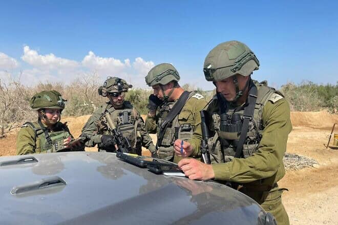 Israeli forces at the scene of a terrorist attack near the Dea Sea, Oct. 18, 2024. Credit: IDF