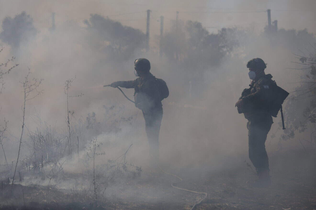 Rockets launched from Lebanon into Northern Israel hit the moshav of Dalton, Northern Israel. Oct. 29, 2024. Photo by David Cohen/Flash90.
