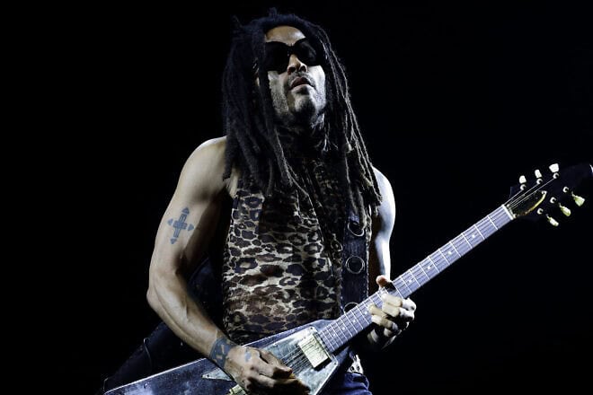 Lenny Kravitz performs during the Formula 1 Singapore Grand Prix on Sept. 22, 2024 in Singapore. Photo by Suhaimi Abdullah/Getty Images.