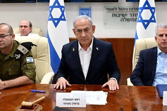 Israeli Prime Minister Benjamin Netanyahu addresses the Security Cabinet following the missile attack by Iran on Oct. 1, 2024. Photo by Avi Ohayon/GPO.