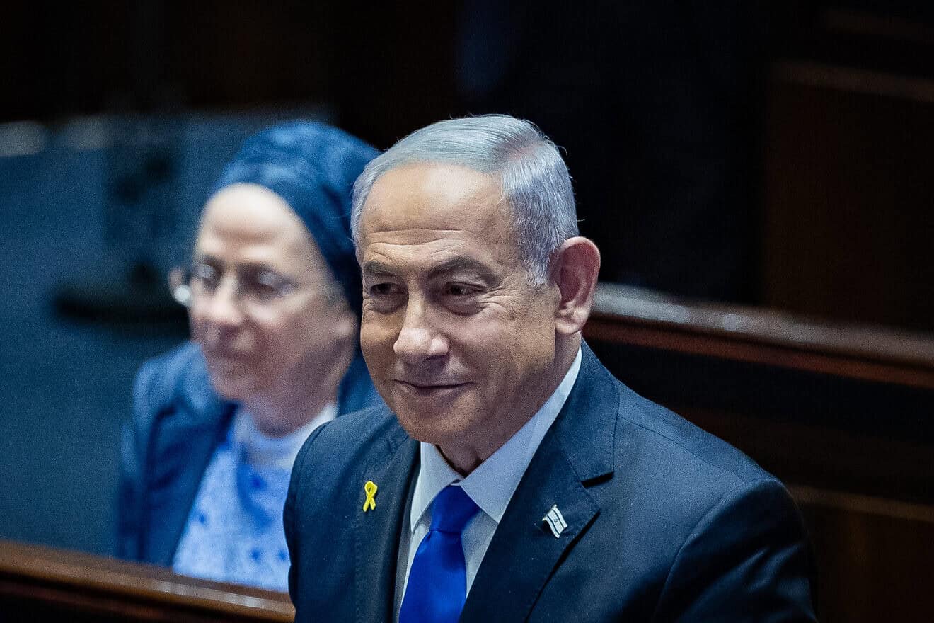 Israeli Prime Minister Benjamin Netanyahu, ministers and Knesset members attend a discussion and vote on the inclusion of Knesset member Gideon Sa'ar as a minister in the government at the Knesset in Jerusalem on Sept. 30, 2024. Photo by Yonatan Sindel/Flash90.
