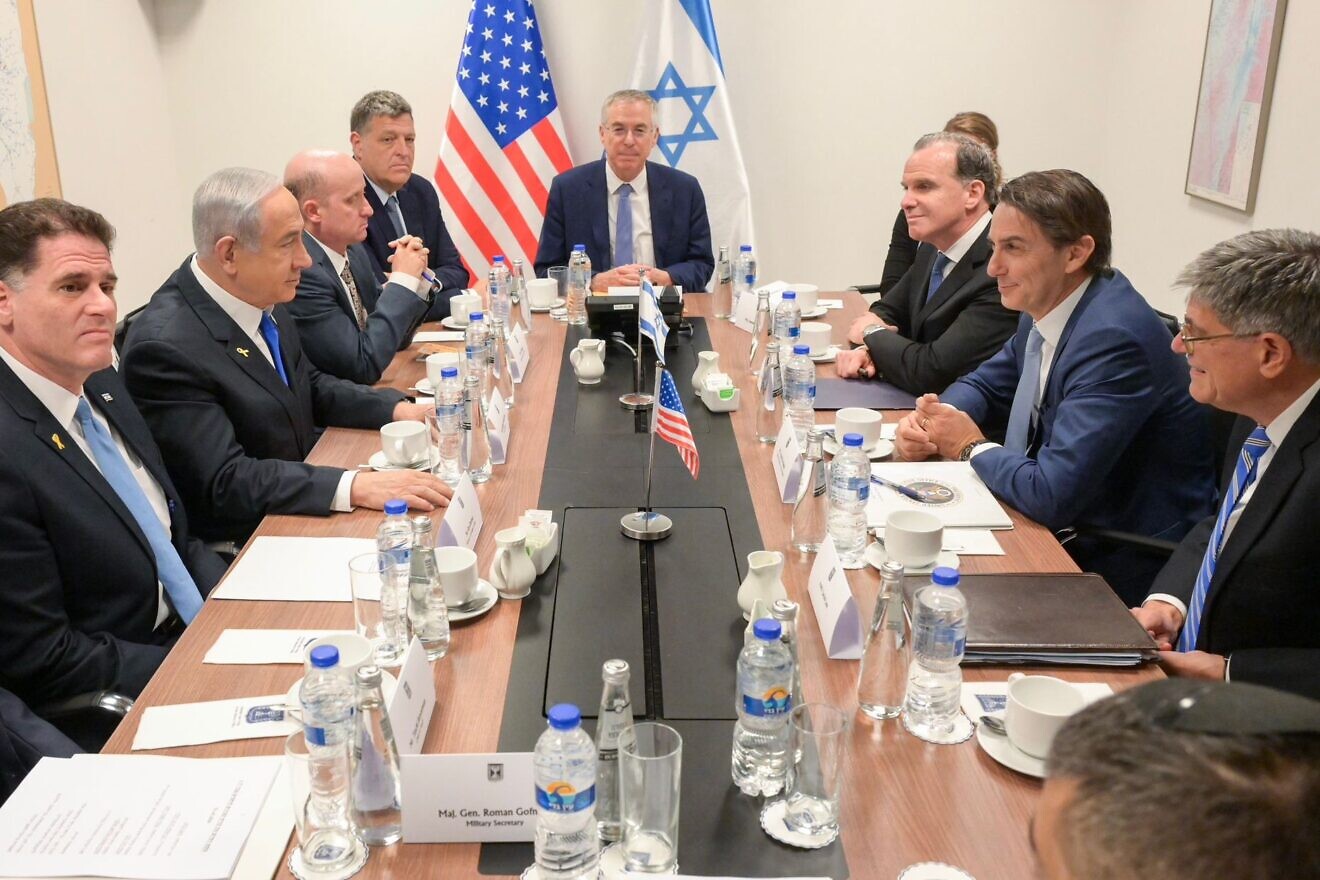 U.S. presidential envoy Amos Hochstein meets with Prime Minister Benjamin Netanyahu at the Prime Minister's Office in Jerusalem, Oct. 31, 2024. Credit: Ma'ayan Toaf/GPO.