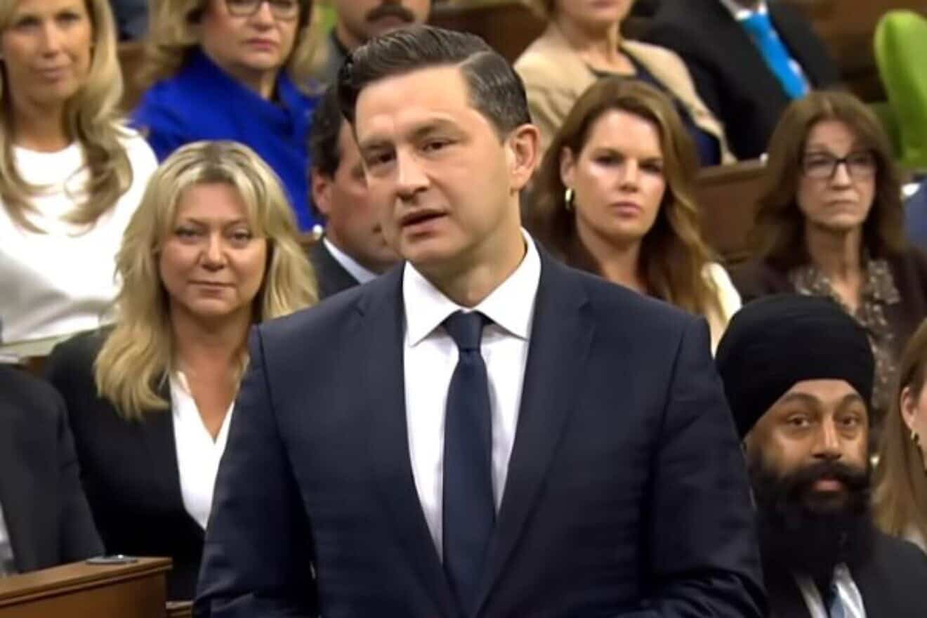 Opposition leader Pierre Poilievre speaks  in Canada's House of Commons, Sept. 24, 2024. Source: YouTube.
