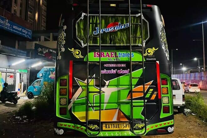 The controversial bus after being renamed. Credit: Courtesy.
