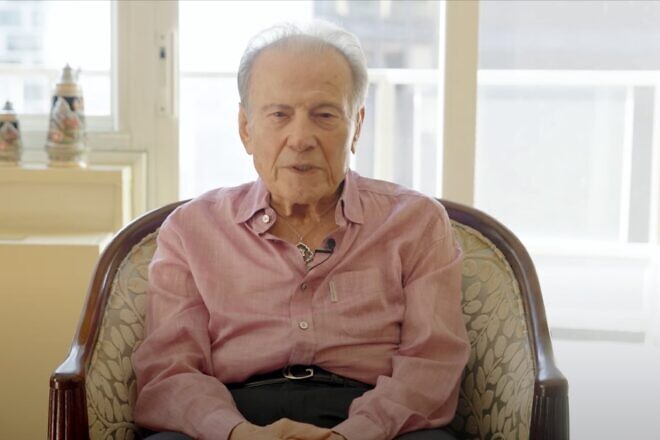Holocaust survivor Jerry Wartski, 94, appears in an advertisement for the Trump campaign, Oct. 25, 2024. Source: YouTube/Donald Trump.
