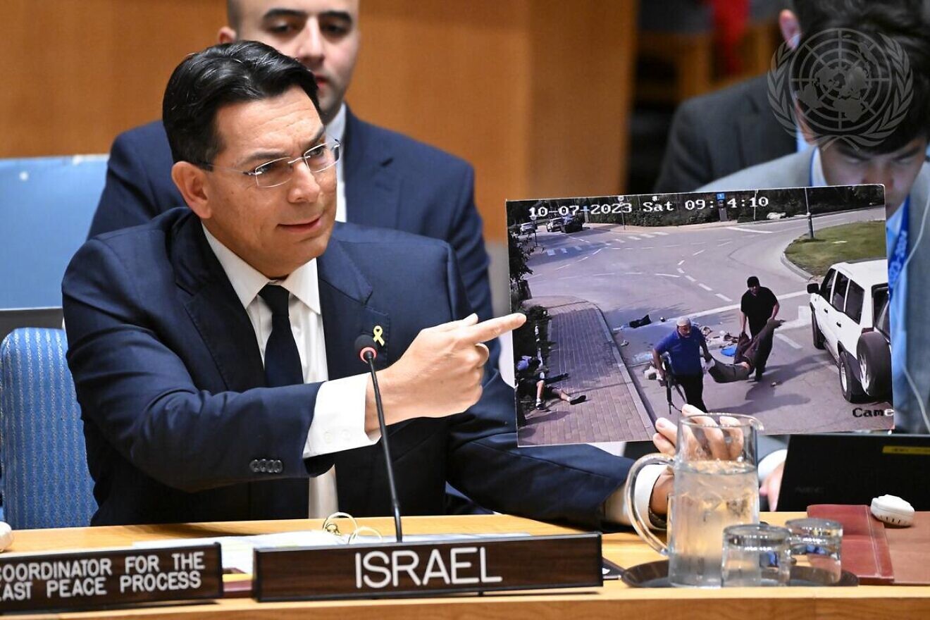 Danny Danon, Israeli ambassador to the United Nations, addresses the U.N. Security Council meeting on the situation in the Middle East on Oct. 29, 2024. Credit: Evan Schneider/U.N. Photo.