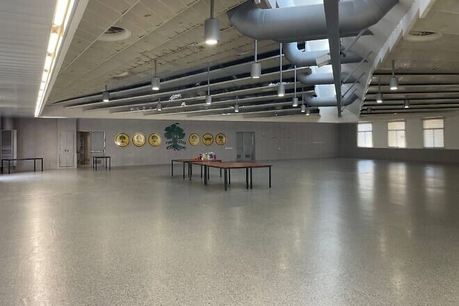 A picture published on Oct. 20, 2024 of the dining hall at the IDF Golani training base after it was repaired following a deadly Hezbollah drone attack. Credit: Israel Defense Ministry.