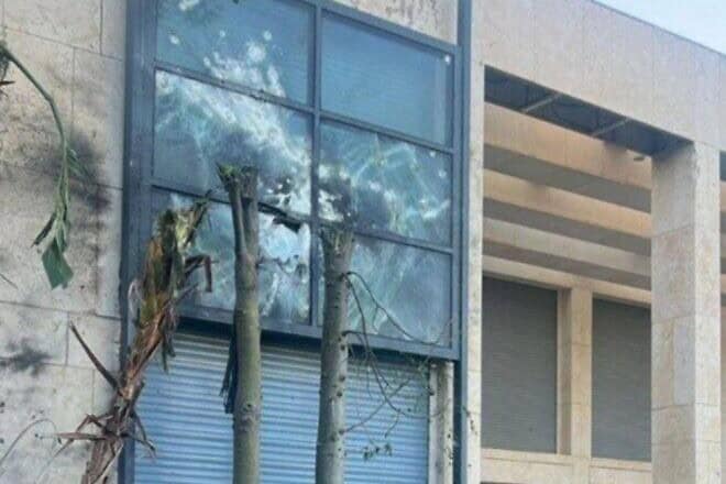 Damage to Israeli Prime Minister Benjamin Netanyahu's home in Caesarea following a Hezbollah drone attack, Oct. 19, 2024. Credit: Used in accordance with Section 27a of the Copyright Law.