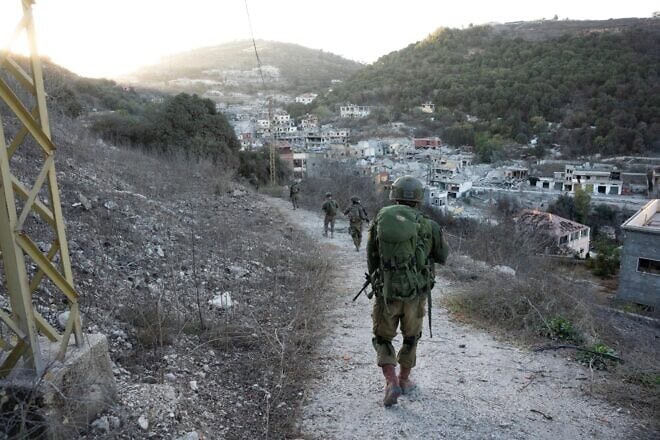 Israeli soldiers on patrol in Southern Lebanon, October 2024. Credit: IDF.