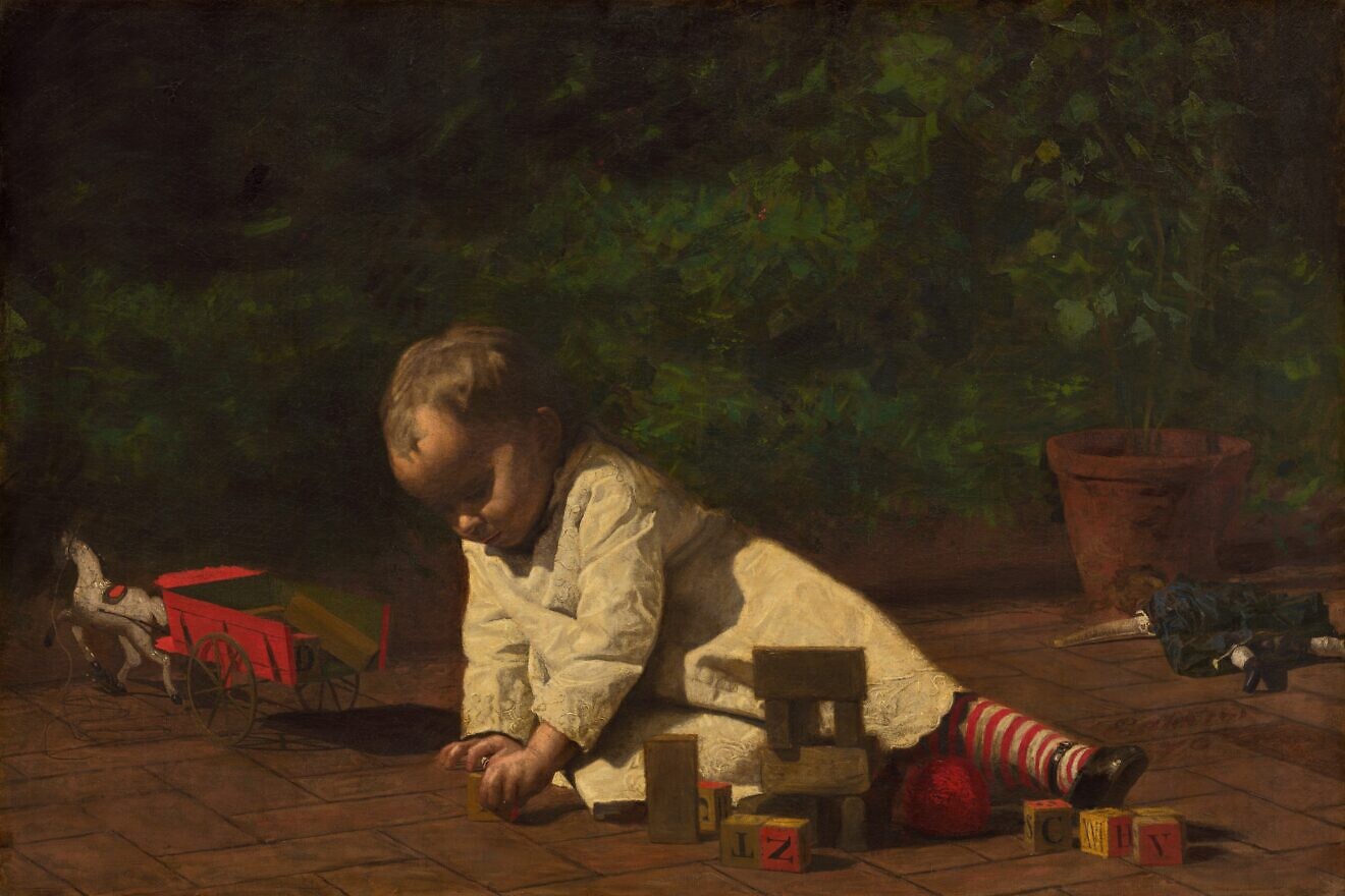 "Baby at Play" (1876) by Thomas Eakins. Oil on canvas. Source: National Gallery of Art, Washington, D.C./Public Domain