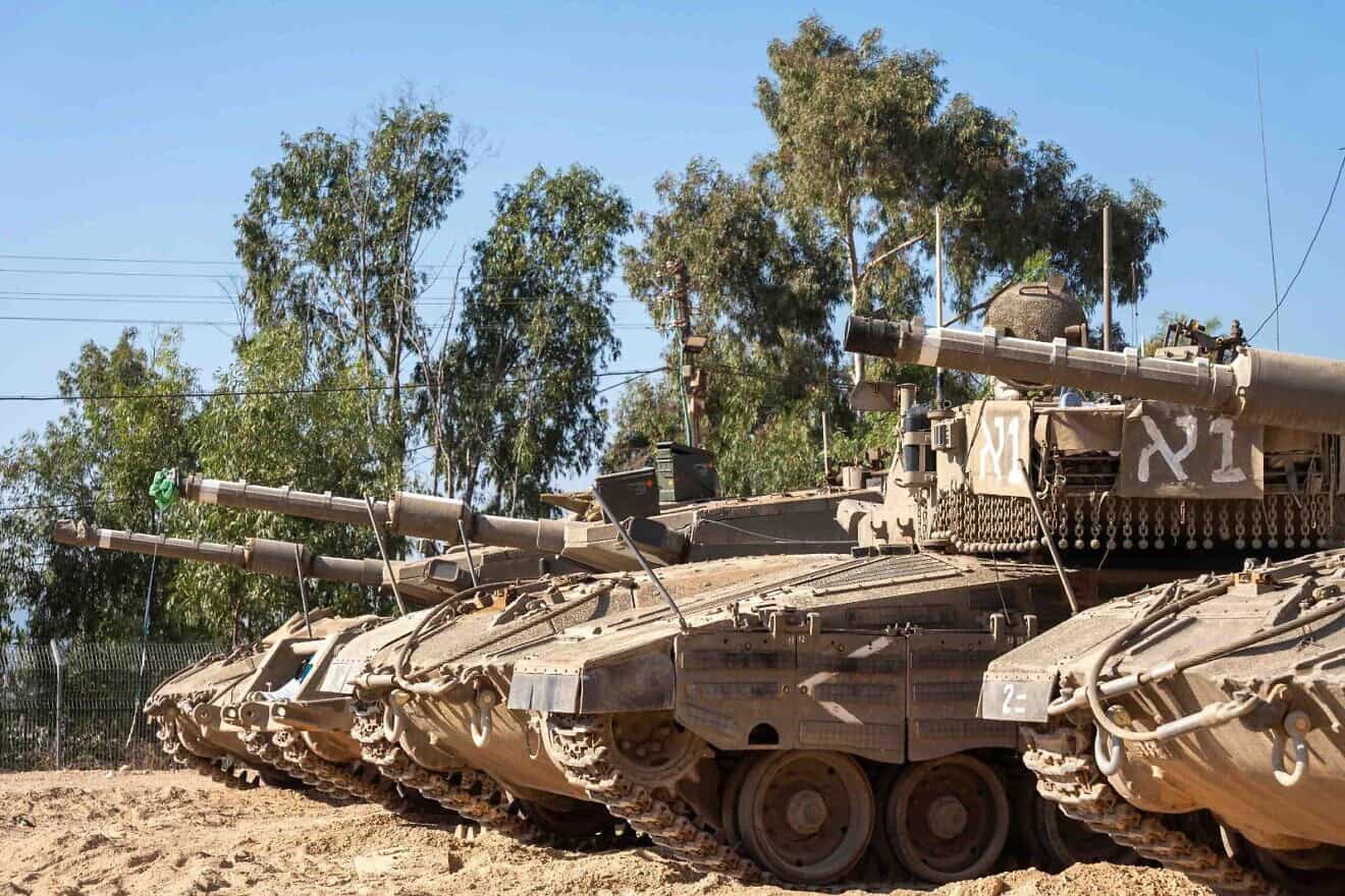 Israeli tanks amassing at the Lebanese border, Sept. 2024. Credit: IDF.