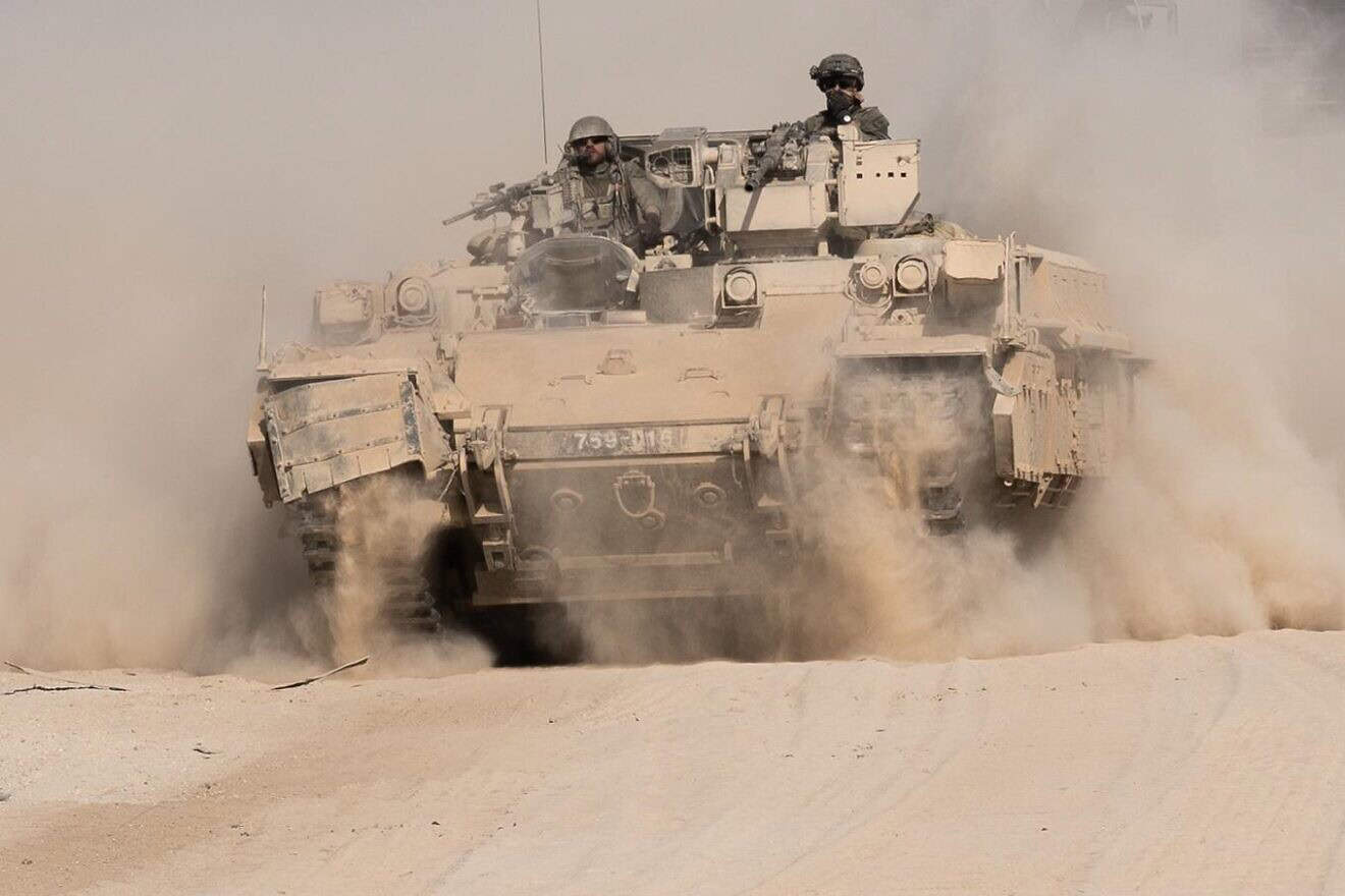 An Israeli tank rolls through the Gaza Strip, November 2024. Credit: IDF.