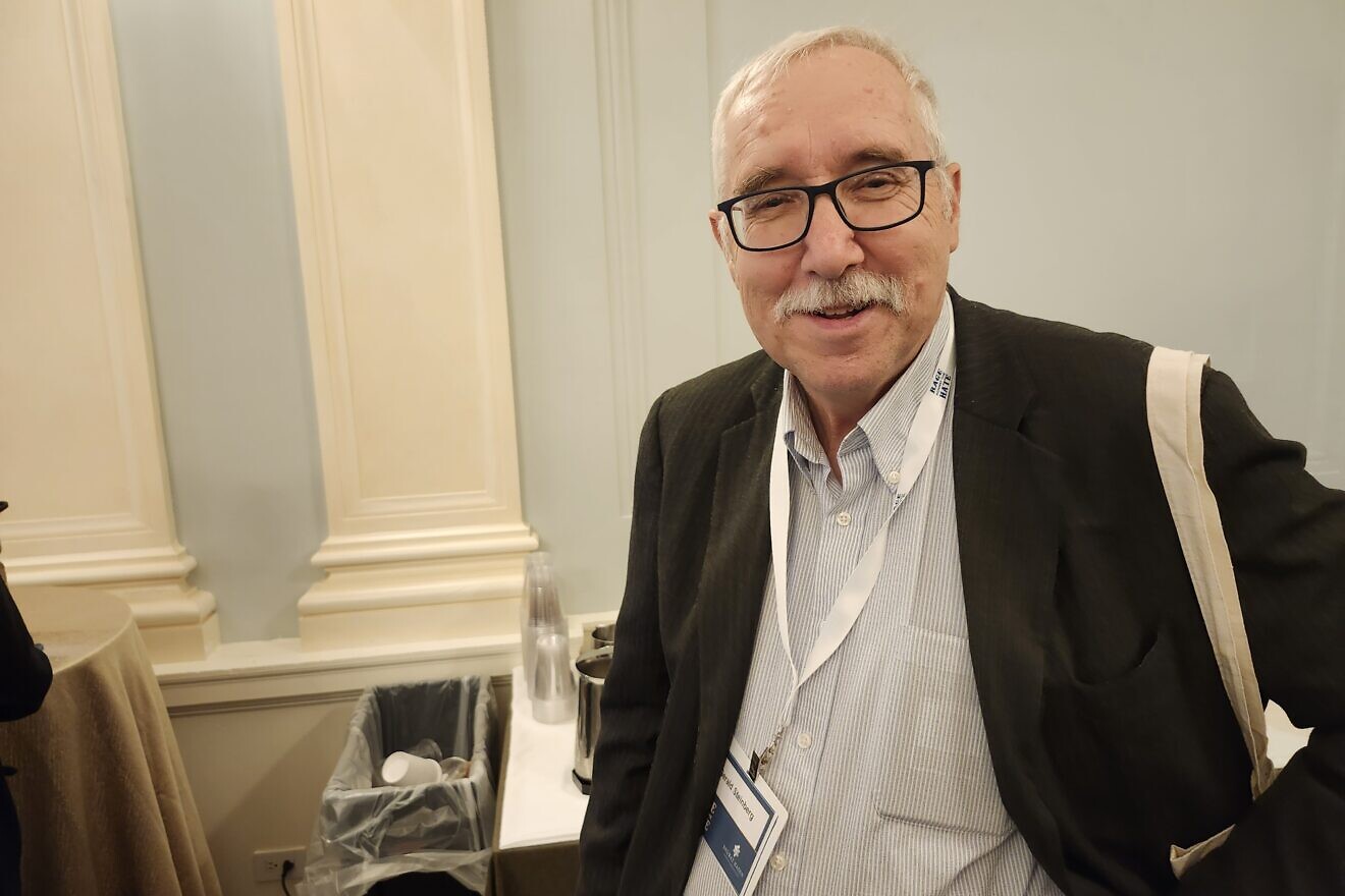 Gerald Steinberg, founder and president of NGO Monitor, at the “Rage Against the Hate” conference in New York City, Oct. 31, 2024. Photo by Dave Gordon.