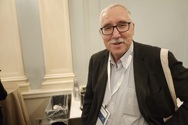 Gerald Steinberg, founder and president of NGO Monitor, at the “Rage Against the Hate” conference in New York City, Oct. 31, 2024. Photo by Dave Gordon.