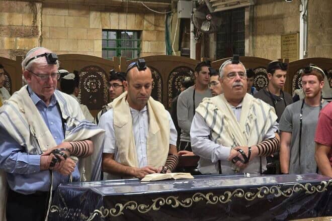 A prayer event for the success of the U.S. election at the Tomb of the Patriarchs in Hebron, Nov. 4, 2024. Credit: Mount Hebron Regional Council.