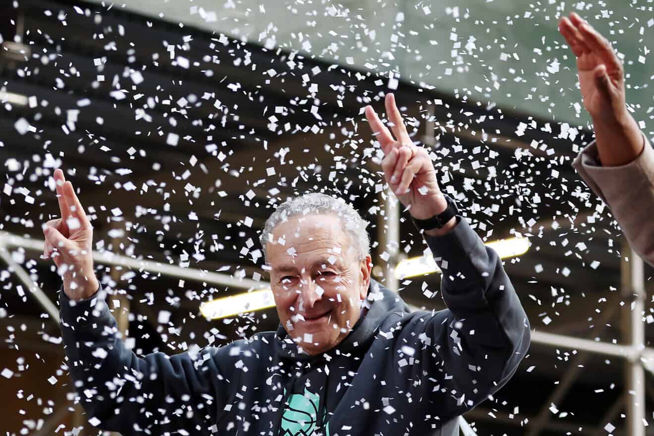 Senate Majority Leader Chuck Schumer participates in the New York Liberty Ticker Tape Victory Parade & Rally in New York City on on Oct. 24, 2024. Photo by Sarah Stier/Getty Images.