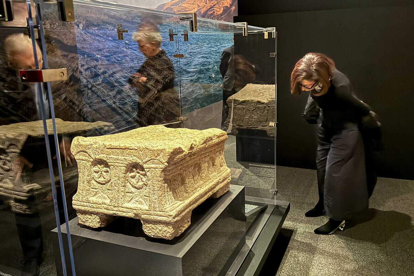 Magdala Stone on display at the Ronald Reagan Presidential Library and Museum in Simi Valley, Calif., on Nov. 22, 2024. Credit: Ronald Reagan Presidential Foundation.