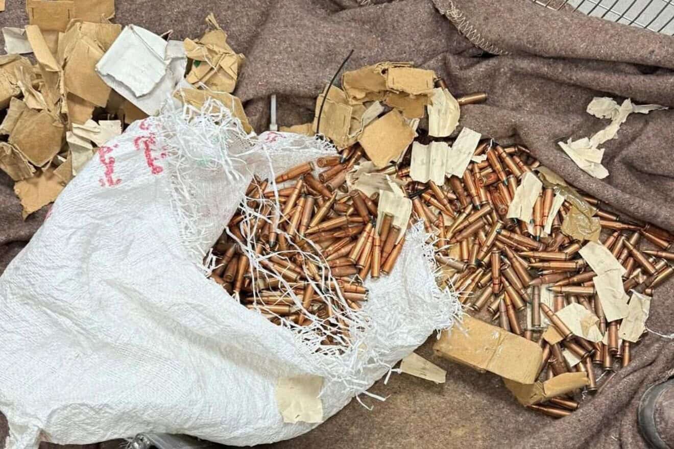 Ammunition found on a drone that was shot down on the Israel-Egypt border, Nov. 27, 2024. Credit: Israel Defense Forces.