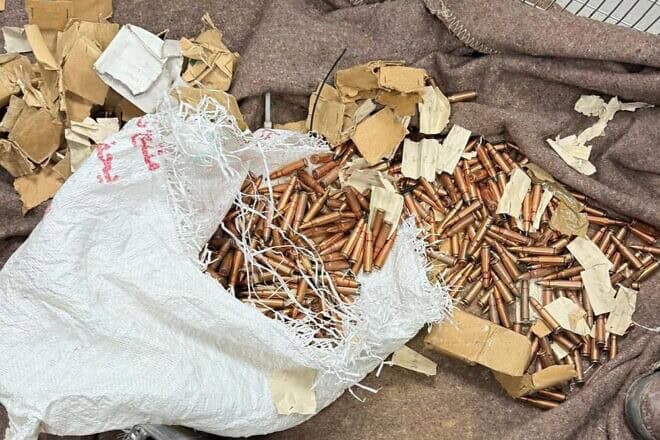 Ammunition found on a drone that was shot down on the Israel-Egypt border, Nov. 27, 2024. Credit: Israel Defense Forces.