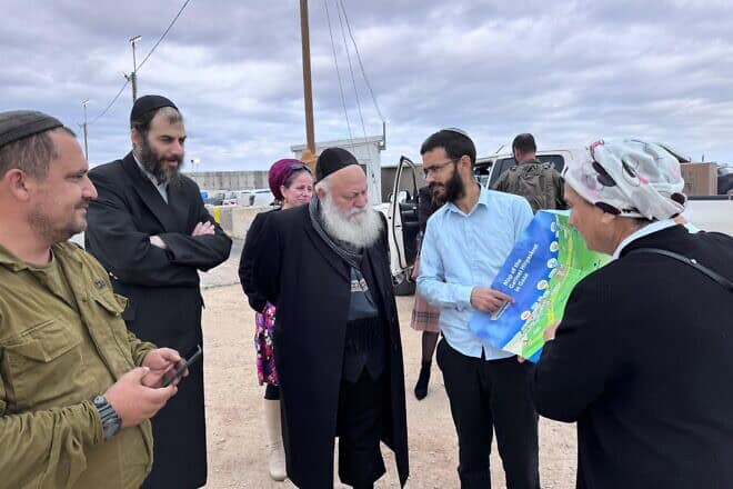 Israeli Construction and Housing Minister Yitzhak Goldknopf visits the Gaza border on Nov. 28, 2024. Credit: Courtesy.