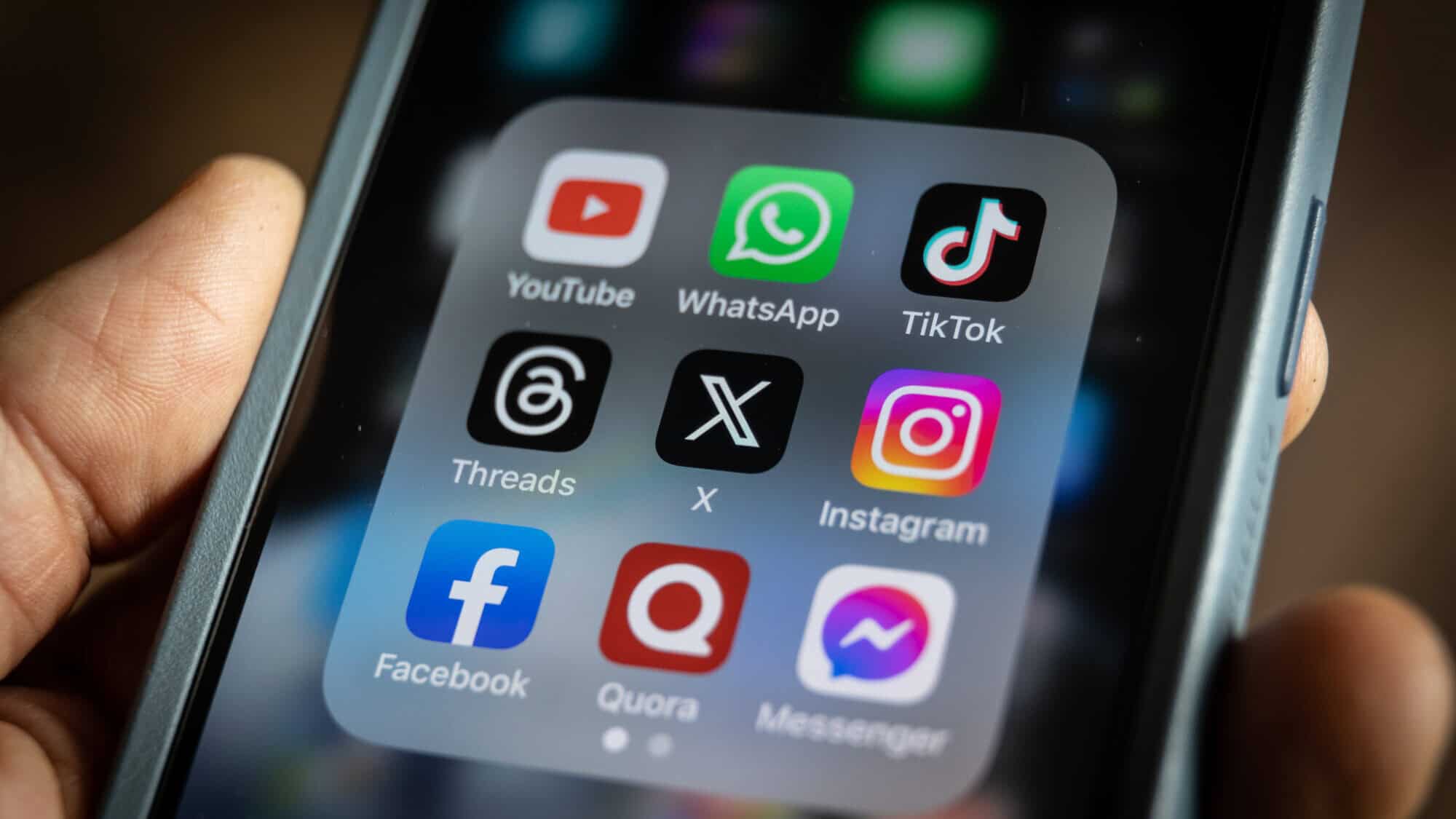 Social-media platforms. Photo by Matt Cardy/Getty Images.