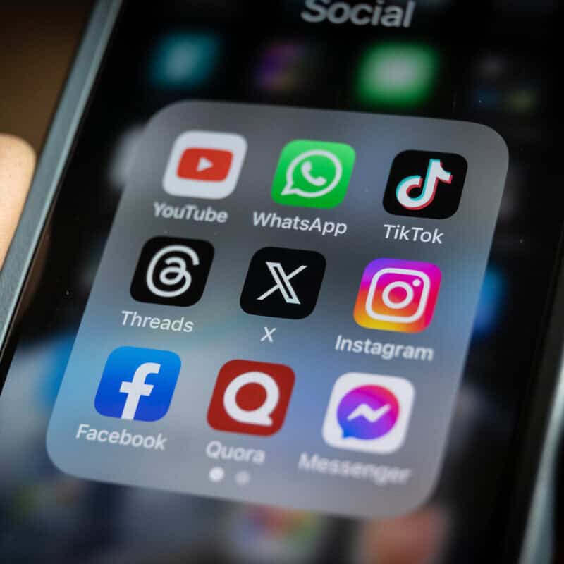 Social-media platforms. Photo by Matt Cardy/Getty Images.