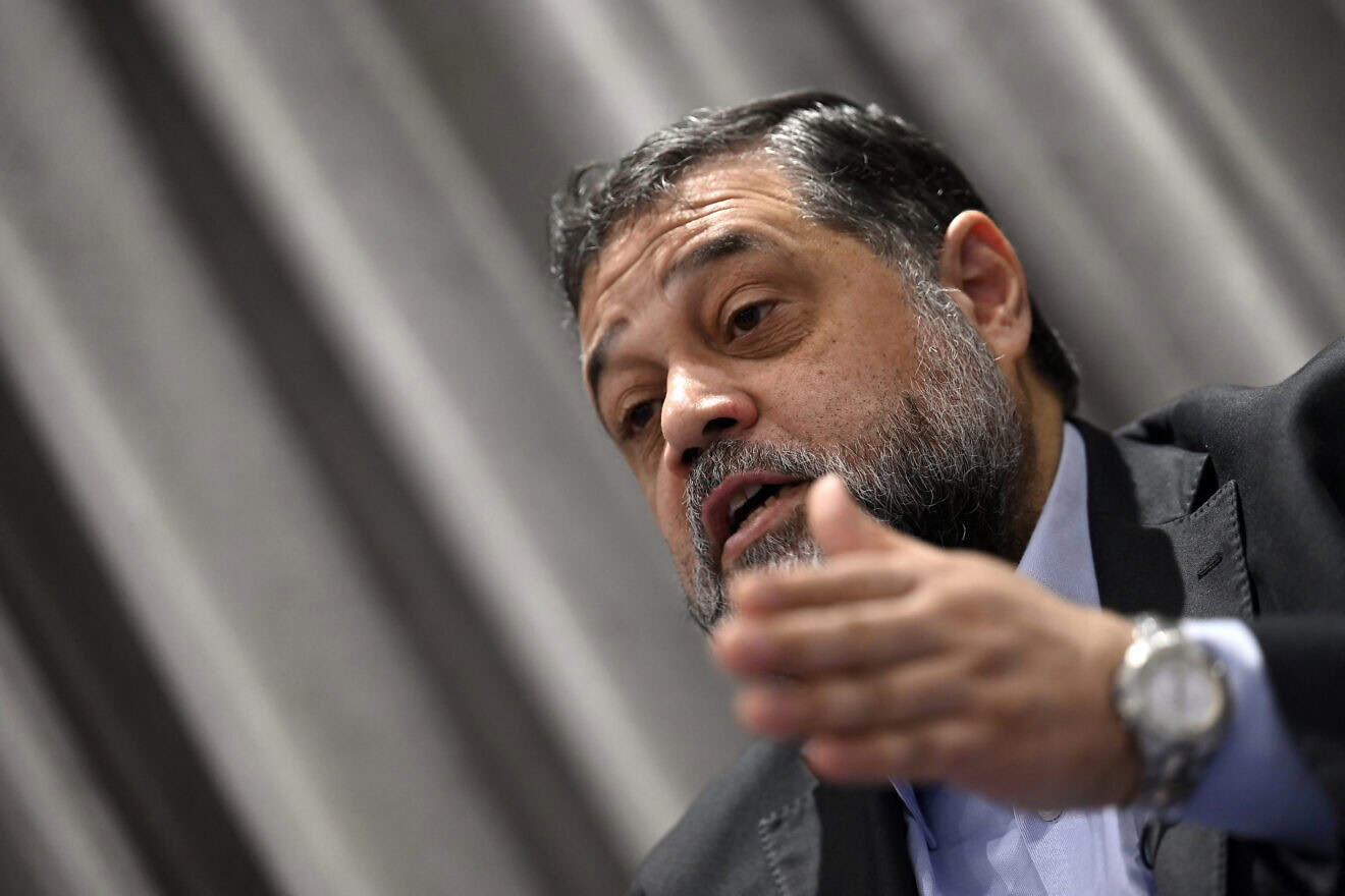 Hamas official Osama Hamdan speaks during an interview with AFP in Istanbul on Sept. 15, 2024. Photo by Ozan Kose/AFP via Getty Images.