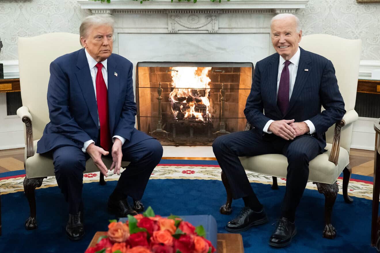 U.S. President Joe Biden meets with U.S. President-elect Donald Trump in the Oval Office of the White House in Washington, D.C., on Nov. 13, 2024. Photo by Saul Loeb/AFP via Getty Images.