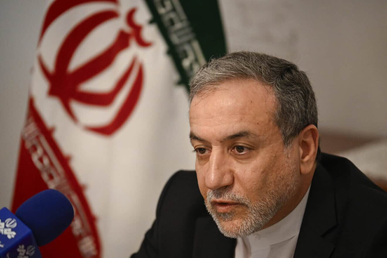 Iranian Foreign Minister Abbas Araghchi at a press conference at the Iranian ambassador's residence in Lisbon, Nov. 27, 2024. Photo by Horacio Villalobos Corbis/Corbis via Getty Images.