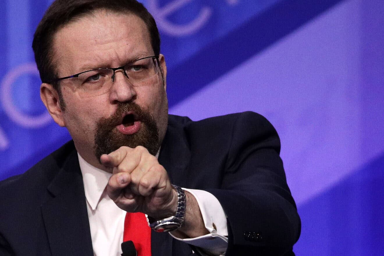 Then-deputy assistant to President Donald Trump Sebastian Gorka at the Conservative Political Action Conference, National Harbor, Md, Feb. 24, 2017. Photo by Alex Wong/Getty Images.