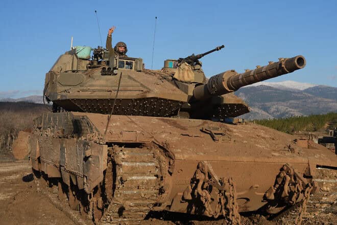 A tank unit of the Israel Defense Forces in northern Israel near Mount Hermon on Nov. 26, 2024. Photo by Ayal Margolin/Flash90.