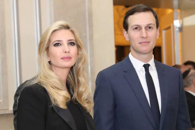 Jared Kushner, then-senior adviser to President Donald Trump, and his wife, Ivanka Trump, in Jerusalem, ahead of the inauguration of the U.S. embassy in the city, May 13, 2018. Photo by Yossi Zamir/Flash90.