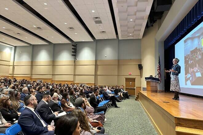 More than 500 Judaic and general studies educators from seven schools in New York gathered at the Hebrew Academy of Long Beach for the annual “Day of Learning” on Nov. 11, 2024. Credit: The Jewish Education Project.