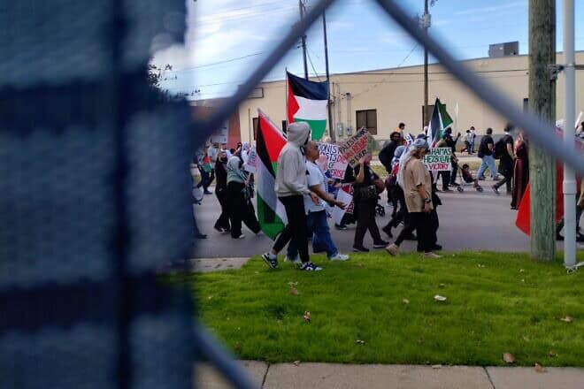 Protesters at the Jewish National Fund-USA conference in Dallas, November 2024. Photo by Carin M. Smilk.