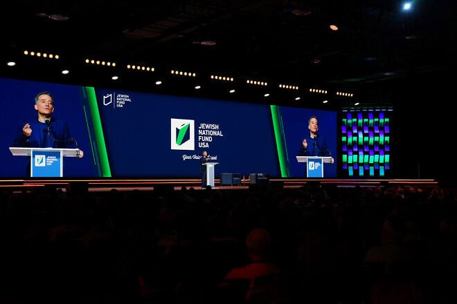 Rabbi David Wolpe addresses Jewish National Fund-USA at the Global Conference for Israel in November 2024. Credit: Courtesy.