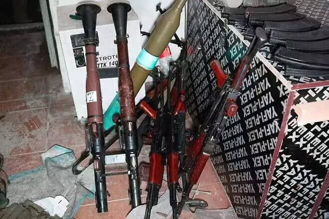 Seized Hezbollah weapons found in Lebanon. Credit: IDF Spokesperson's Unit.