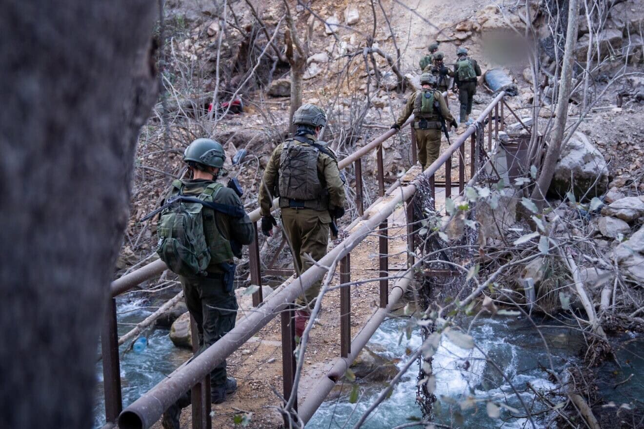 Israeli troops at the Litani River in Southern Lebanon on Nov. 26, 2024. Credit: IDF.